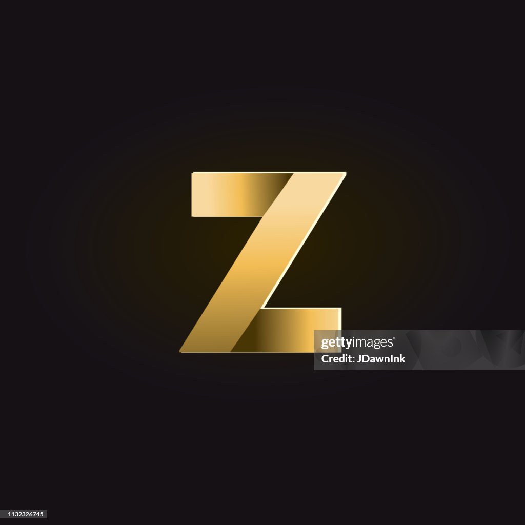 Golden shadows Alphabet lowercase letter