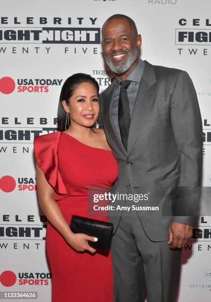 Leilani Malia Mendoza and Brian McKnight attend Celebrity Fight Night XXV on March 23, 2019 in Phoenix, Arizona.