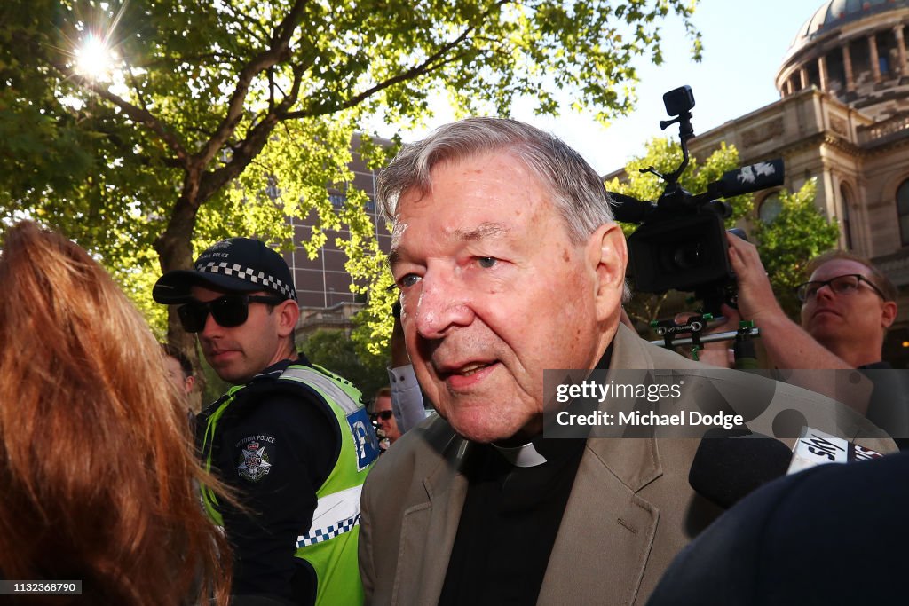 Cardinal George Pell Attends Court For Sentencing On Historical Child Abuse Charges