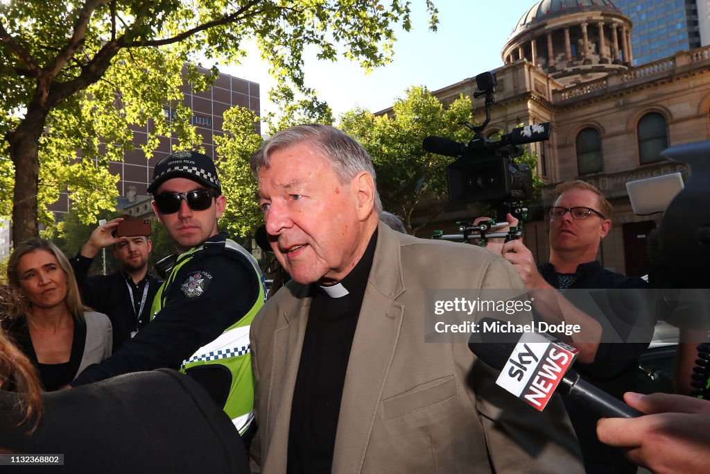 Cardinal George Pell Attends Court For Sentencing On Historical Child Abuse Charges