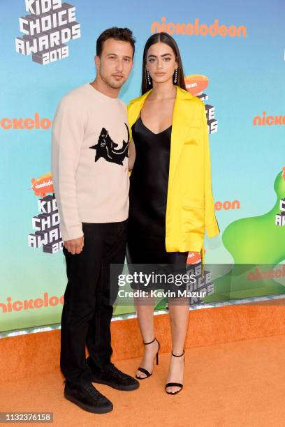 Brandon Korff and Yael Shelbia attend Nickelodeon's 2019 Kids' Choice Awards at Galen Center on March 23, 2019 in Los Angeles, California.