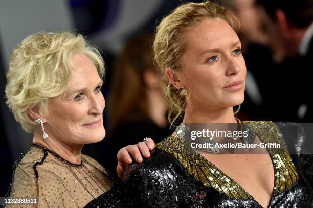 Glenn Close and Annie Maude Starke attend the 2019 Vanity Fair Oscar Party Hosted By Radhika Jones at Wallis Annenberg Center for the Performing Arts...