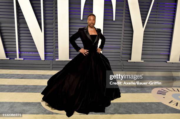 Billy Porter attends the 2019 Vanity Fair Oscar Party Hosted By Radhika Jones at Wallis Annenberg Center for the Performing Arts on February 24, 2019...