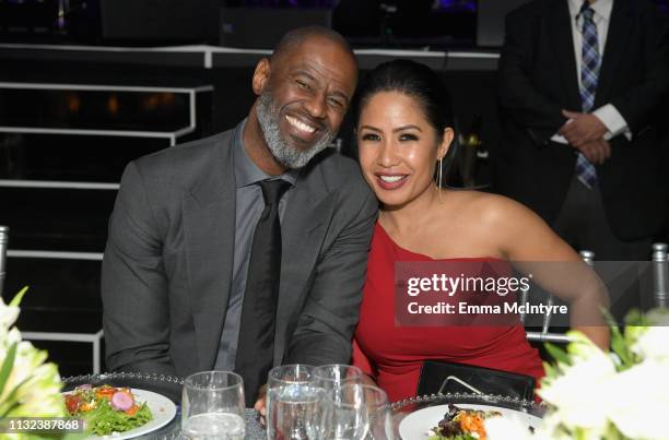 Brian McKnight and Leilani Malia Mendoza attend Celebrity Fight Night XXV on March 23, 2019 in Phoenix, Arizona.