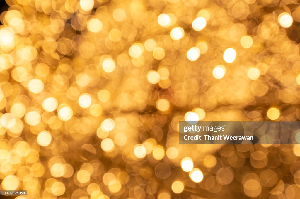Gold color bokeh abstract background