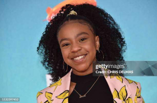 Actress Priah Ferguson arrives for the 32nd Annual Nickelodeon Kids' Choice Awards at the USC Galen Center on March 23, 2019 in Los Angeles.