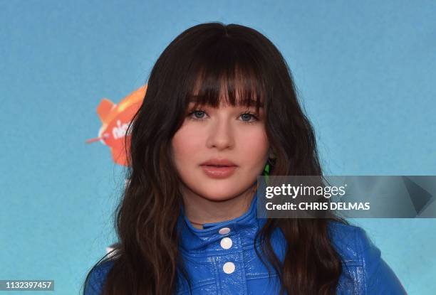 Actress Malina Weissman arrives for the 32nd Annual Nickelodeon Kids' Choice Awards at the USC Galen Center on March 23, 2019 in Los Angeles.