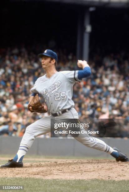 Pitcher Tommy John of the Chicago White Sox pitches during a Major League Baseball game circa 1966. John played for the White Sox from 1965-71.