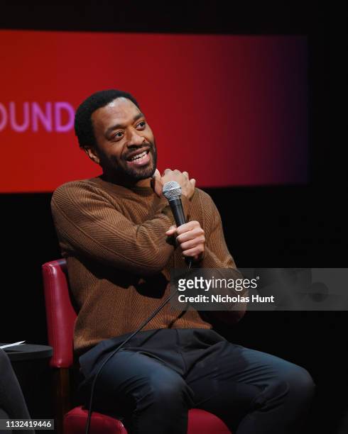 Chiwetel Ejiofor speaks at SAG-AFTRA Foundation Conversations: "The Boy Who Harnessed The Wind" at The Robin Williams Center on February 26, 2019 in...