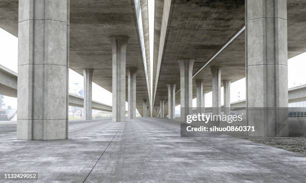 brückenparkplatz moderne betonhintergrund - concrete stock-fotos und bilder