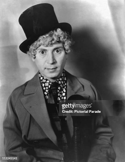 Portrait of American comedian and actor Harpo Marx in the 1930's.