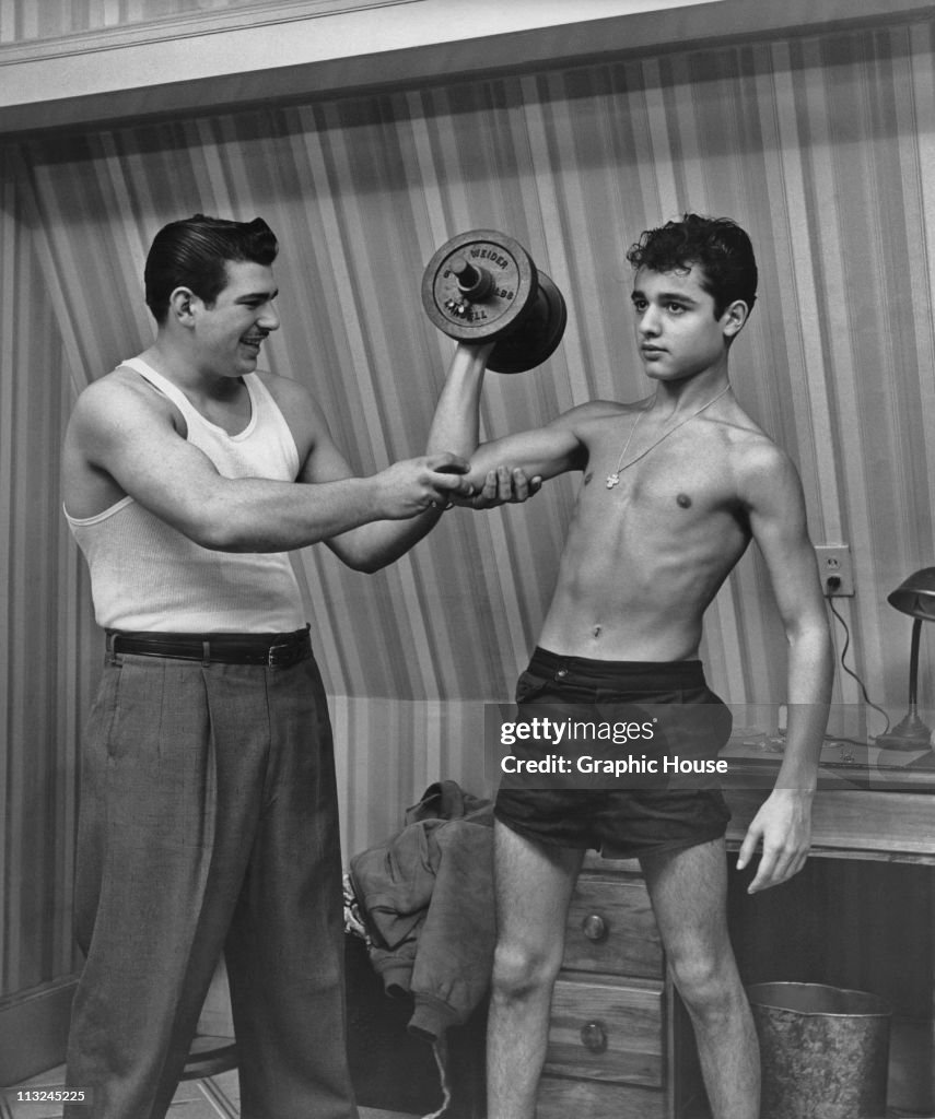 Actor Sal Mineo Working Out