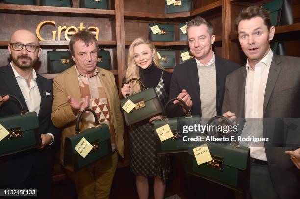 Peter Kujawski, Neil Jordan, Chloe Grace Moretz, Robert Walak and Jason Cassidy attend the after party for the premiere of Focus Features' "Greta" at...