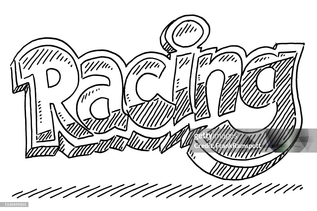 Racing Text Zeichnung