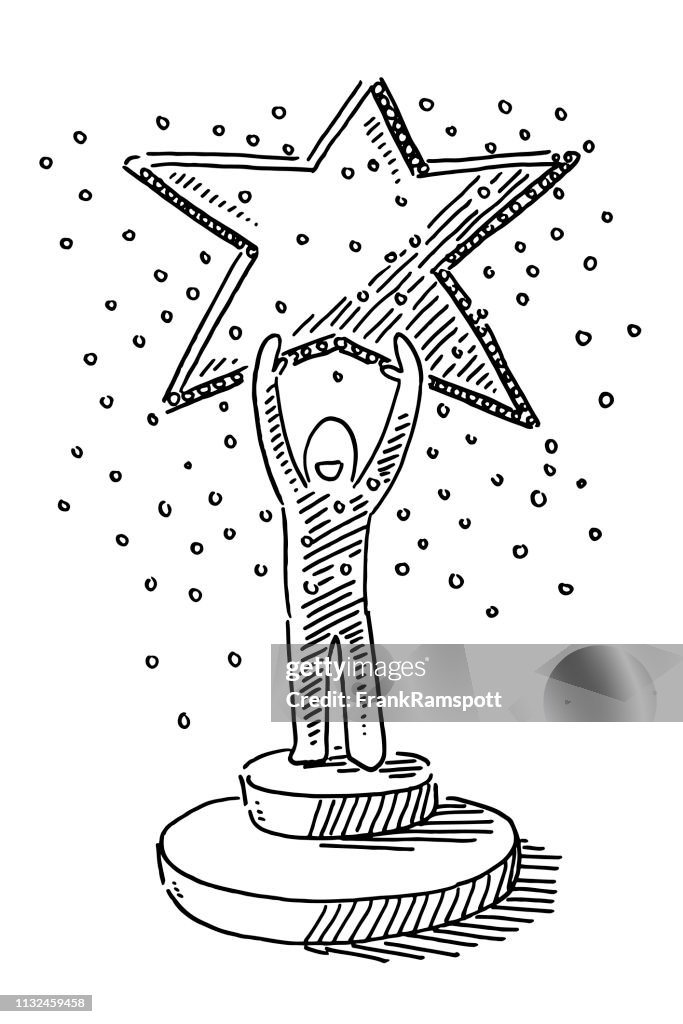 Person Winning In A Quiz Show Drawing