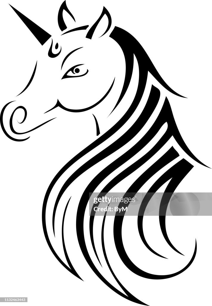 Tribal Unicorn Tattoo Design High-Res Vector Graphic - Getty Images