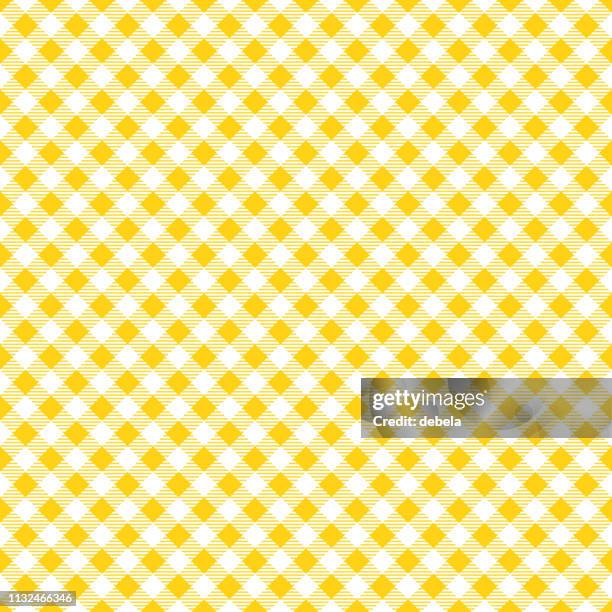 gelber tablenkloth argyle pattern hintergrund - harlequin stock-grafiken, -clipart, -cartoons und -symbole