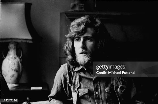 Graham Nash of Crosby Stills And Nash and The Hollies, portrait, being interviewed, London, 28th October 1970.