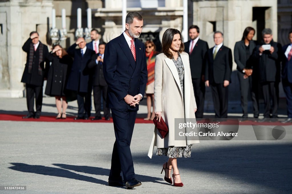 Spanish Royals Receive President Of Peru