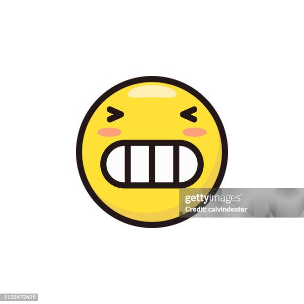 emoticon cute flat color and line art - tech problems humour stock illustrations