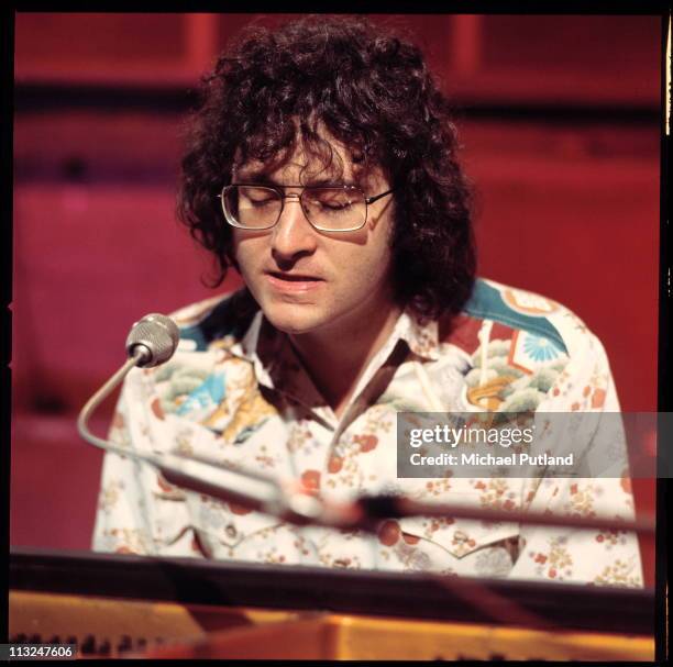 Randy Newman performs on BBC TV's 'Old Grey Whistle Test' music show, London, March 1972.