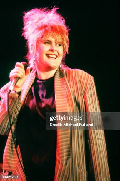 Alison Moyet performs on stage at the Prince's Trust concert, Wembley, London, 6th June 1987.