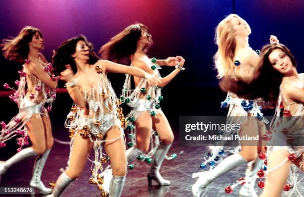 Dance group Pan's People perform on Top Of The Pops, 1975.