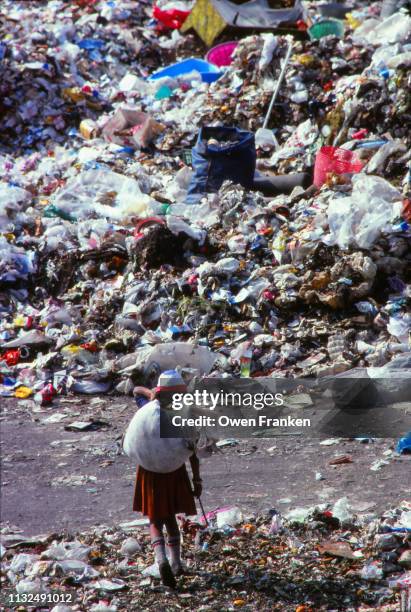 poor residents of mexico city salvaging garbage - garbage dump stock pictures, royalty-free photos & images