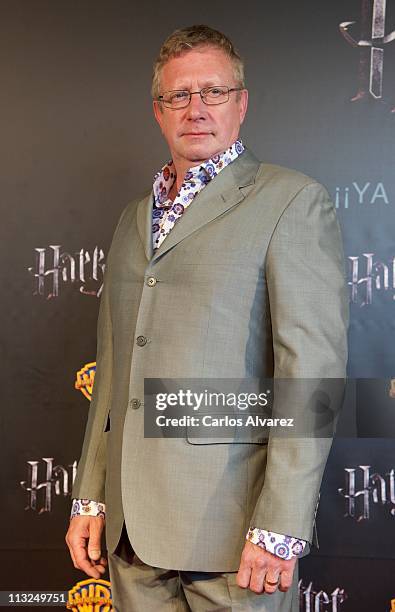 Actor Mark Williams presents "Harry Potter and The Deathly Hallows" Part 1 DVD at the Corte Ingles store on April 28, 2011 in Madrid, Spain.
