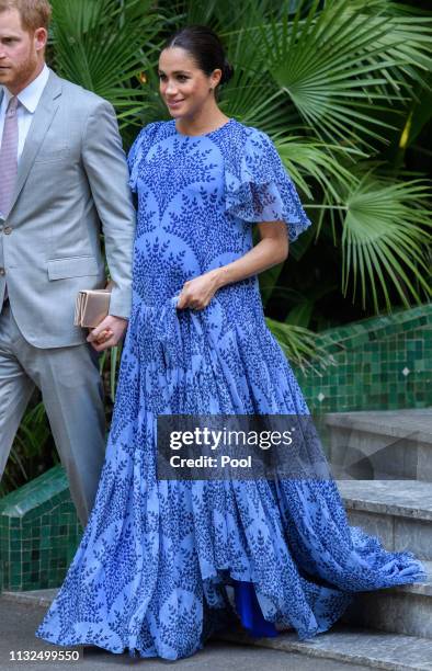 Meghan, Duchess of Sussex visits King Mohammed VI of Morocco, during an audience at his residence on February 25, 2019 in Rabat, Morocco.