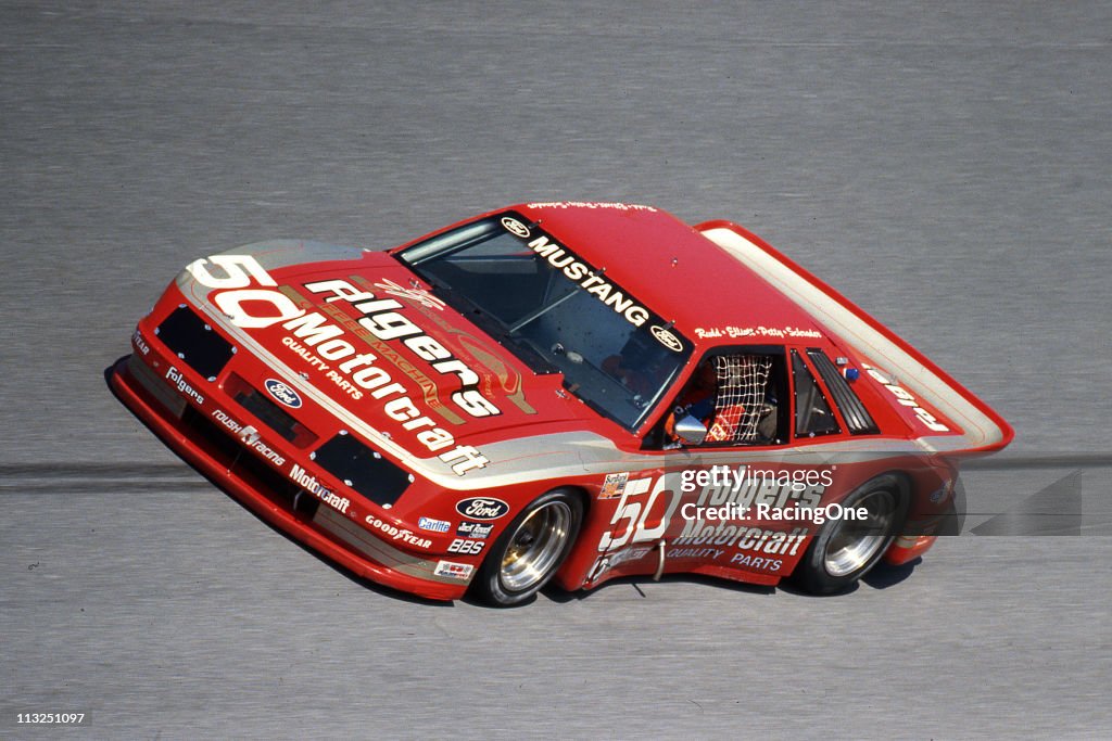 The Roush Racing Ford Mustang negotiates the banking of Daytona... News ...