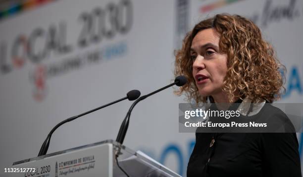 The minister of Territorial Policy, Meritxell Batet, closes the seminar ‘Localizando los Objetivos del Desarrollo Sostenible’ on February 27, 2019 in...