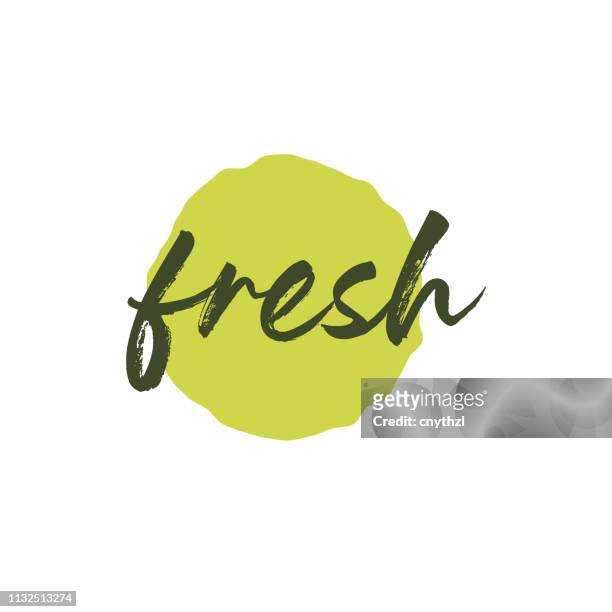 organic products banner - food logo stock illustrations
