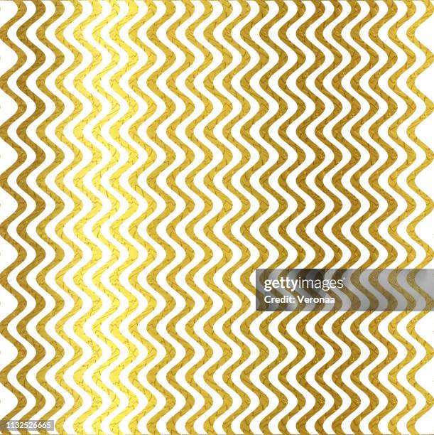 golden pattern with waves - foil texture stock illustrations