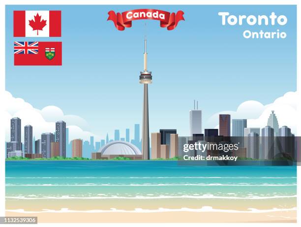 toronto skyline - toronto skyline stock illustrations