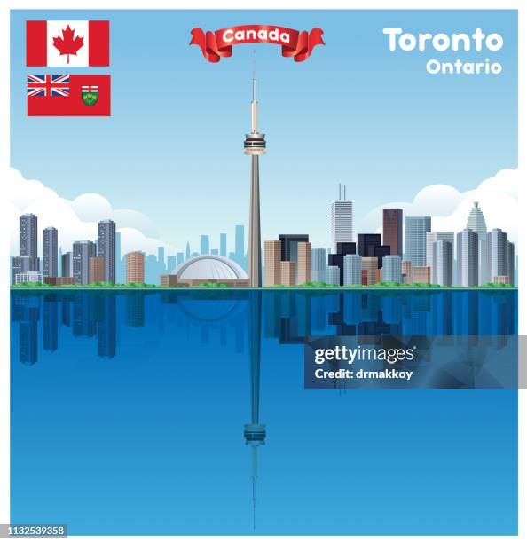 toronto skyline - toronto skyline stock illustrations