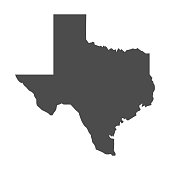 Texas map icon. vector Texas shape isolated on white background.