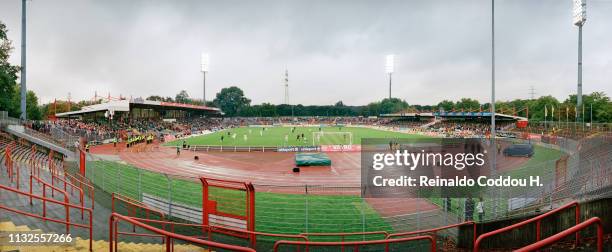General view of the Niederrheinstadion during the match between Rot-Weiss Oberhausen and Rot-Weiss Ahlen on September 12, 2008 in Oberhausen, Germany.