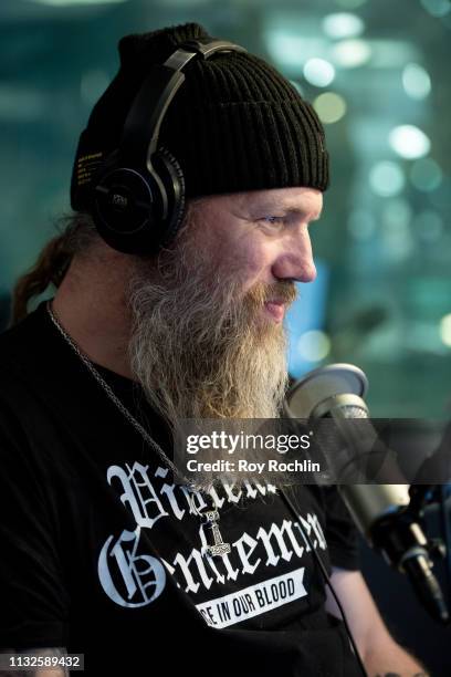 Vocalist Johan Hegg of Amon Amarth visits "Liquid Metal" at SiriusXM Studios on February 26, 2019 in New York City.