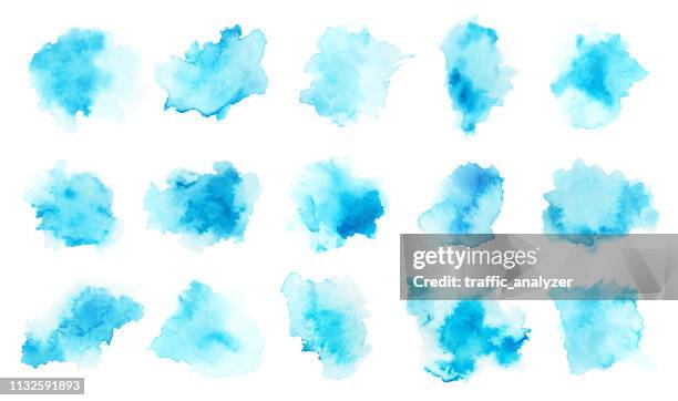 illustrazioni stock, clip art, cartoni animati e icone di tendenza di spruzzi di acquerello colorati - dipinto ad acquerelli