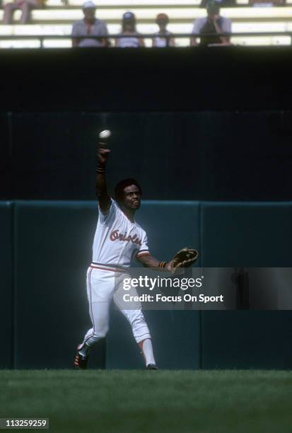 Al Bumbry of the Baltimore Orioles in action during a Major League Baseball game circa 1980 at Memorial Stadium in Baltimore, Maryland. Bumbry played...