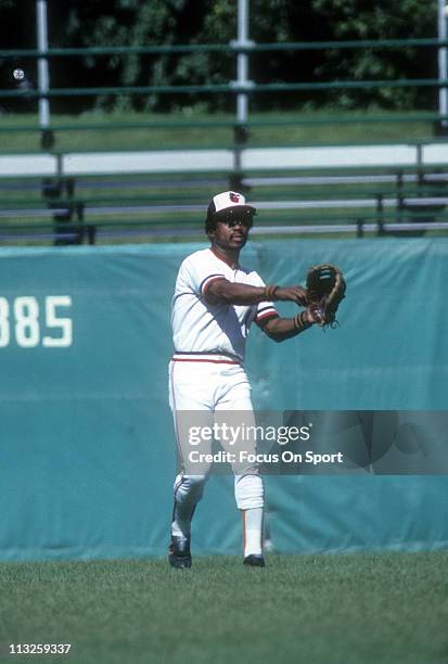 Al Bumbry of the Baltimore Orioles in action during a Major League Baseball game circa 1981 at Memorial Stadium in Baltimore, Maryland. Bumbry played...