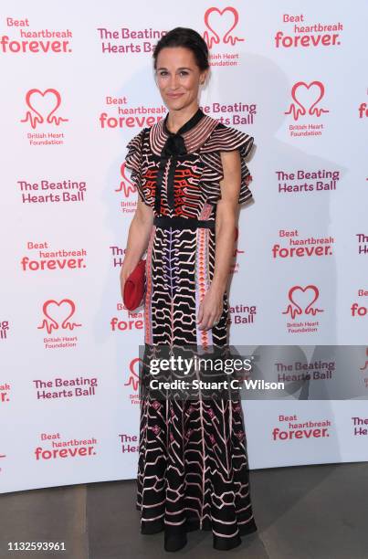 Pippa Middleton attends the British Heart Foundation Beating Hearts Ball at Guildhall on February 27, 2019 in London, England.