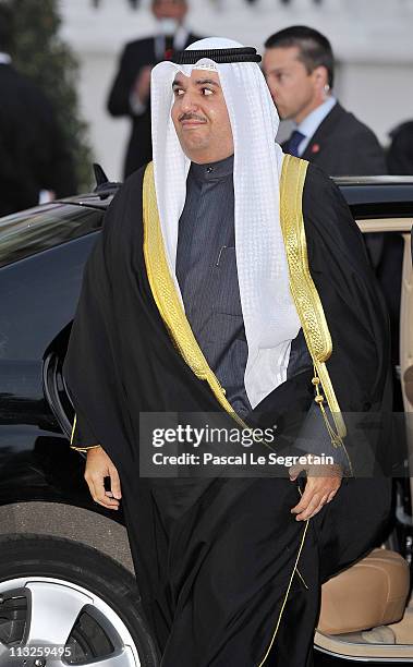 Sheikh Ahmad Hmoud Al-Sabah of Kuwait attends a gala pre-wedding dinner held at the Mandarin Oriental Hyde Park on April 28, 2011 in London, England.