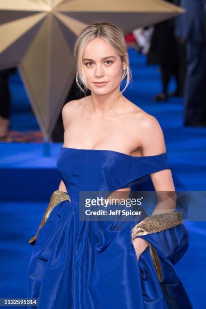 Brie Larson attends the "Captain Marvel European Gala" held at The Curzon Mayfair on February 27, 2019 in London, England.