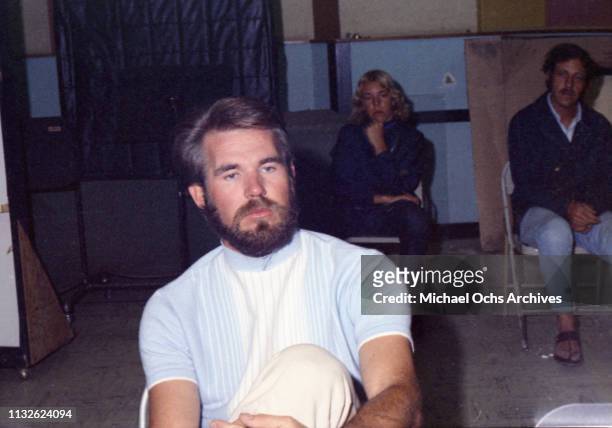 Kenny Rogers of "Kenny Rogers & The First Edition" recording in the studio on July 7, 1968 in Los Angeles.