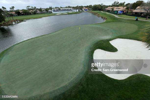 Course scenic of the 15th hole during a practice round prior to The Honda Classic at PGA National Resort and Spa on February 26, 2019 in Palm Beach...
