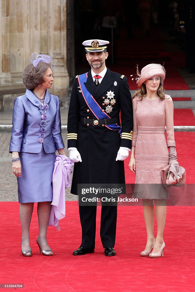 Royal Wedding - Wedding Guests And Party Make Their Way To Westminster Abbey