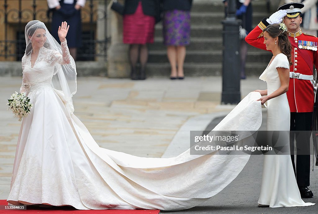 Royal Wedding - Wedding Guests And Party Make Their Way To Westminster Abbey