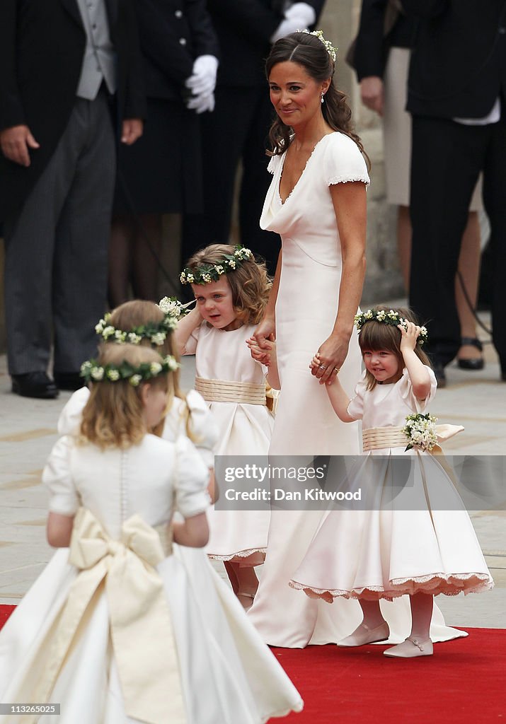 Royal Wedding - Wedding Guests And Party Make Their Way To Westminster Abbey